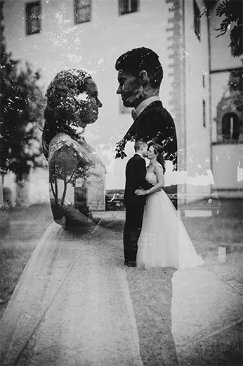 Hochzeitspaar Fotoshooting im Freien , Osterburg Thüringen, Hochzeitsreportage mit Brautpaarshooting