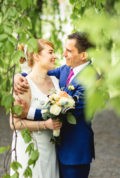 Hochzeitsfotografie Reportage im Normannenhaus mit Brautpaarshooting im Botanischen Garten