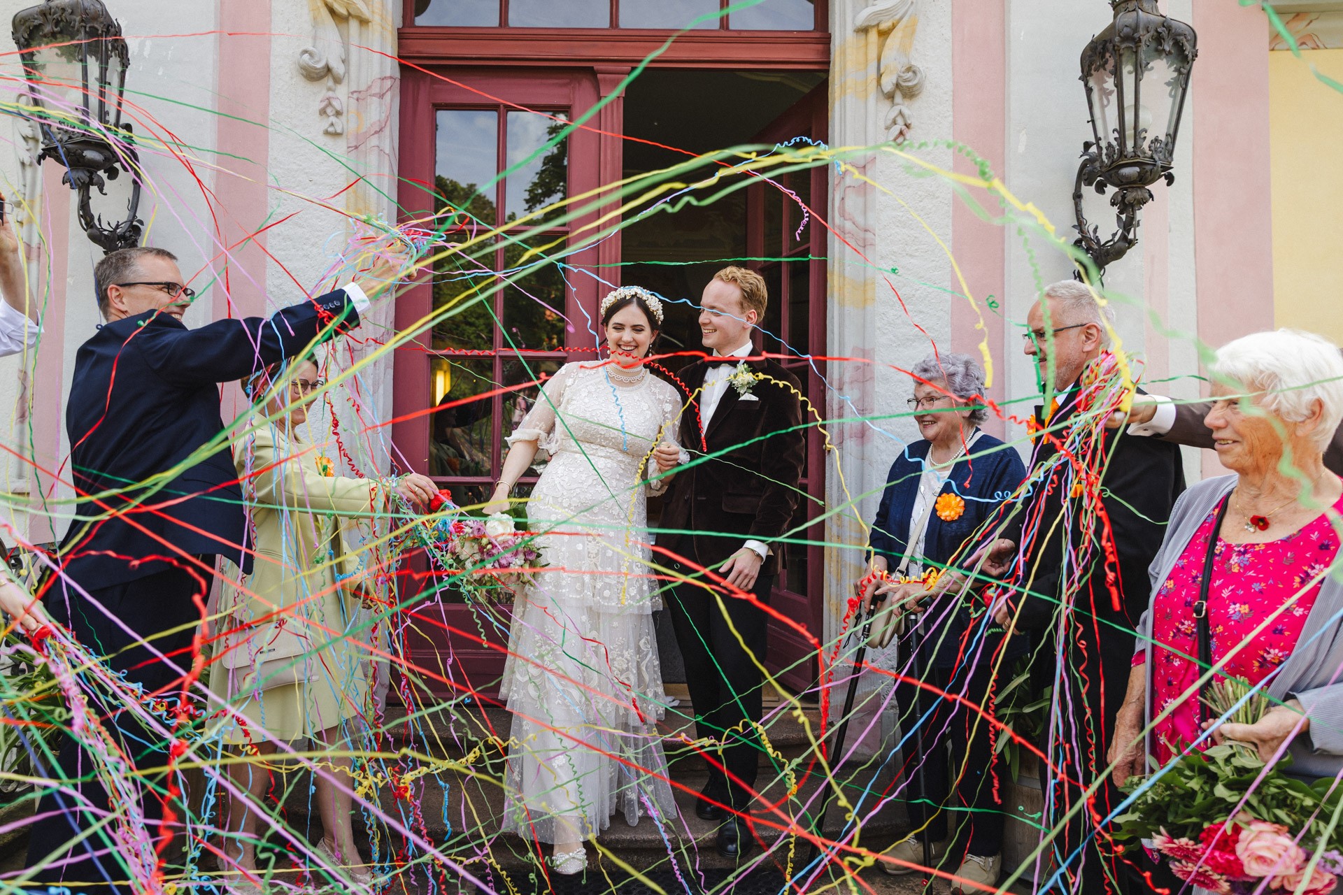 Braut und Bräutigam bei der Trauung in den Dornburger Schlössern - ganztägige Hochzeitsreportage, Hochzeitsfotograf Thüringen